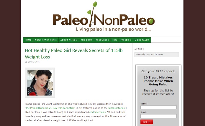 Paleononpaleo website on exercises