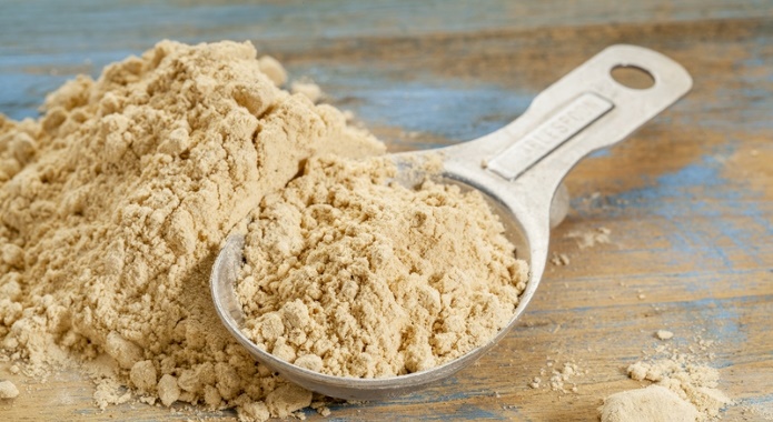 glucomannan powder in a bowl