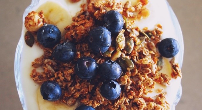 granola in bowl