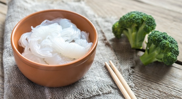 shirataki noodles in bowl