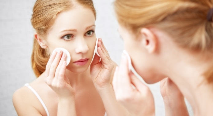 young woman with healthy skin