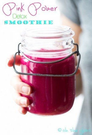 Pink Power Detox Smoothie by Oh She Glows