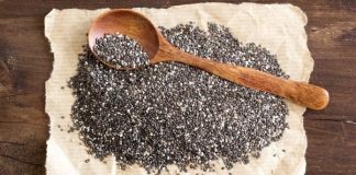 chia seeds with spoon