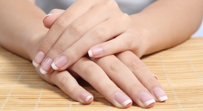 female hand with nails