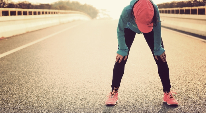 girl out of shape running