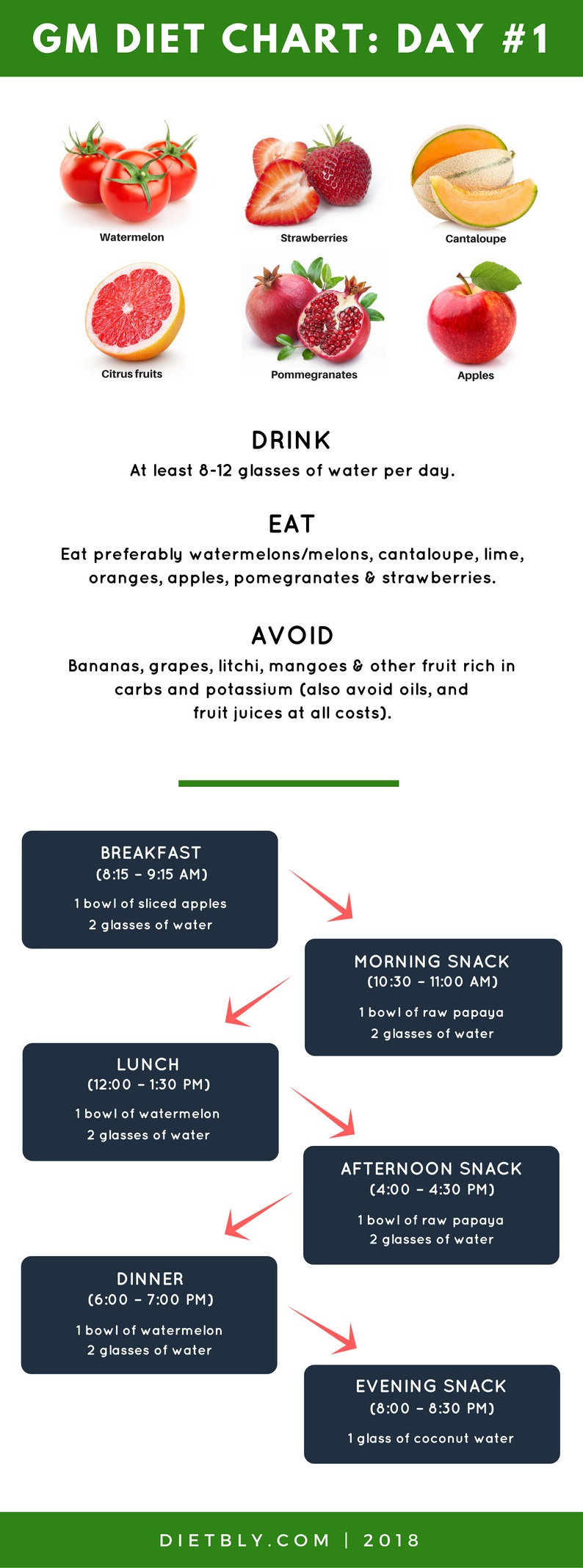gm diet chart for day 1